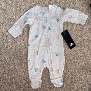 Adidas Gray Kids One Piece with Colorful Accents